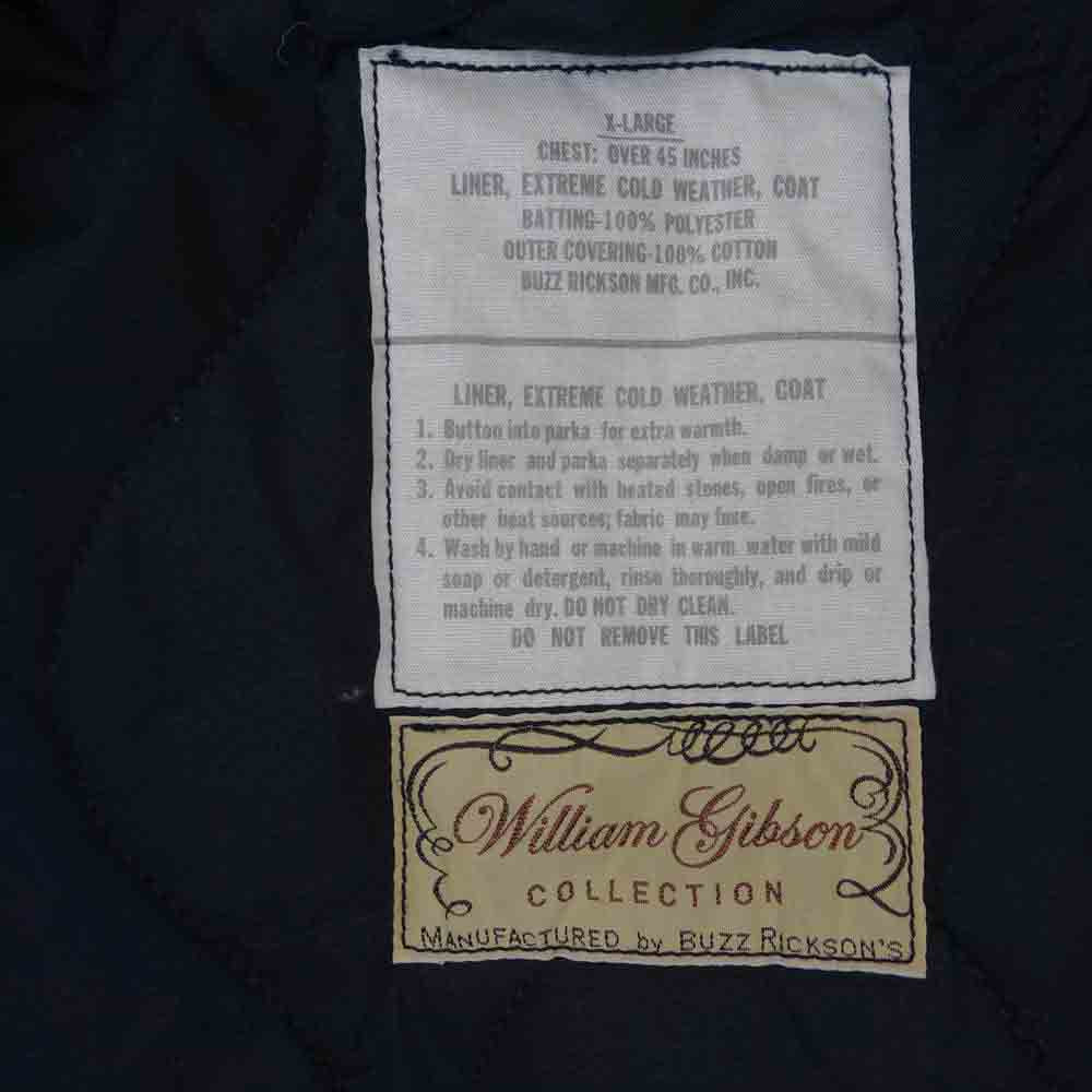 Buzz Rickson's バズリクソンズ BR14423 WILLIAM GIBSON ウィリアム ギブソン BLACK M-65 with LINER フィールド ジャケット ライナー付き ブラック系 XL【中古】