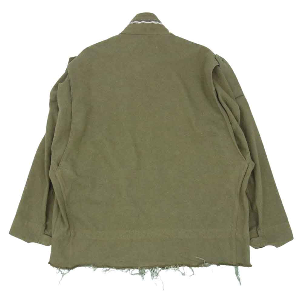 ダブレット 22SS 22ss15bl134 SILK TWILL MILITARY BLOUSON シルク ツイル ミリタリー ブルゾン ジャケット カーキ系 M【極上美品】【中古】