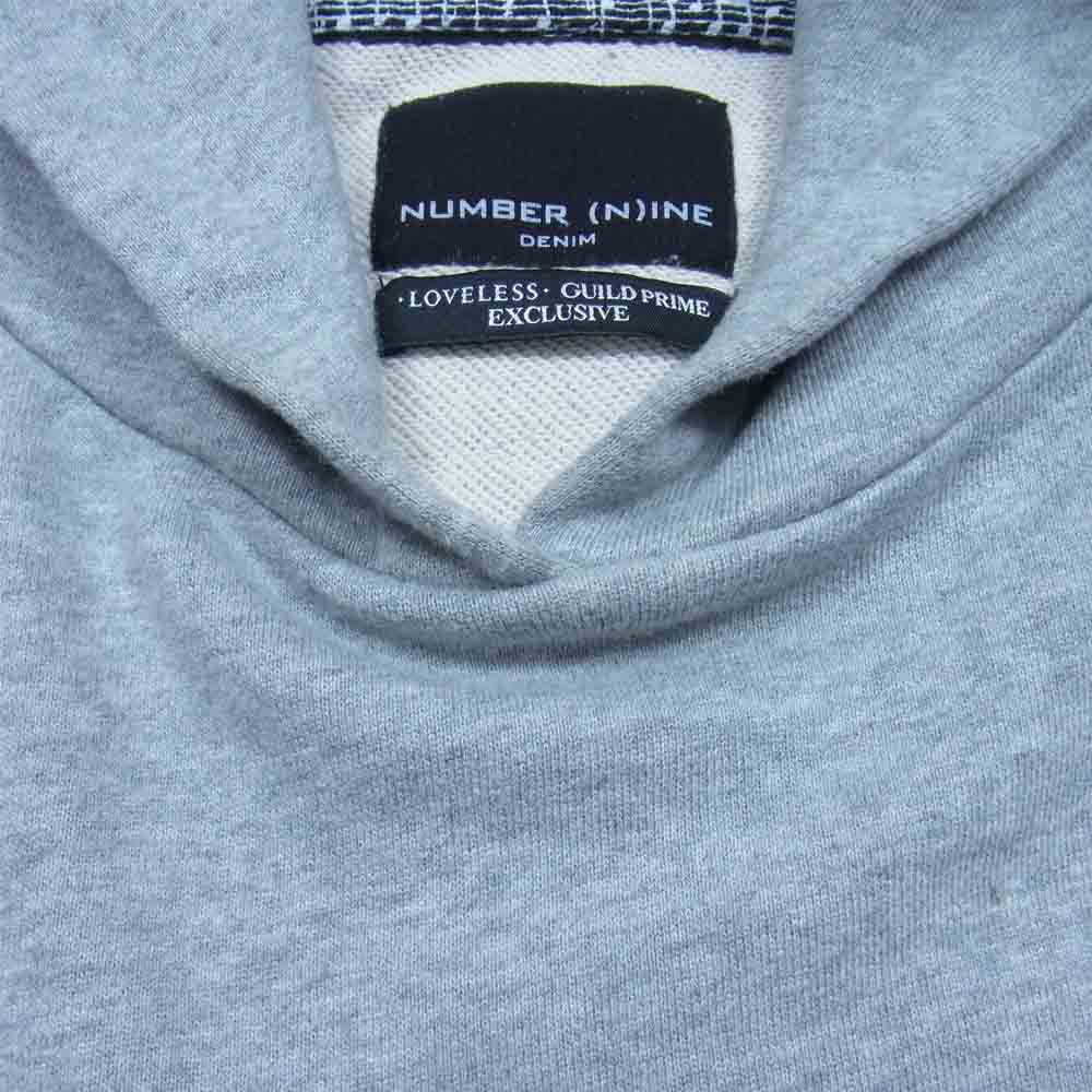 NUMBER(N)INE ナンバーナイン ロゴ プルオーバー パーカー グレー系 S【中古】