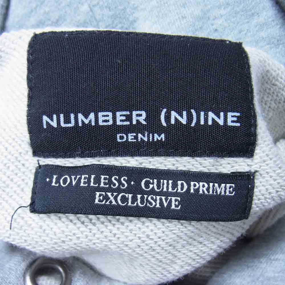 NUMBER(N)INE ナンバーナイン ロゴ プルオーバー パーカー グレー系 S【中古】