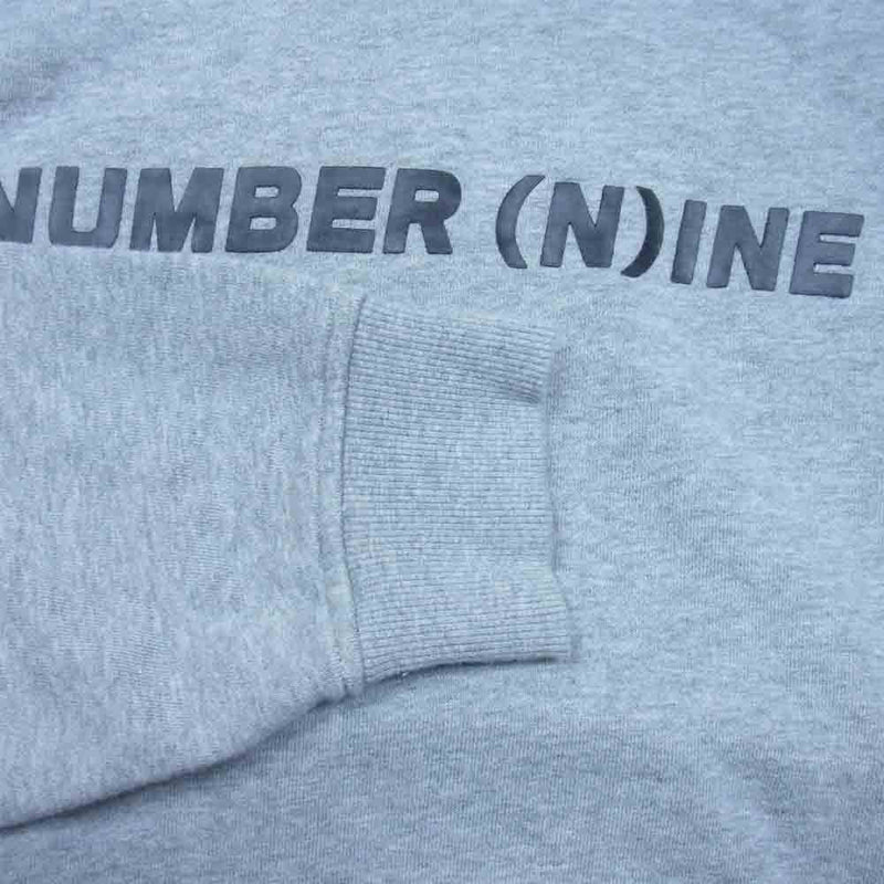NUMBER(N)INE ナンバーナイン ロゴ プルオーバー パーカー グレー系 S【中古】