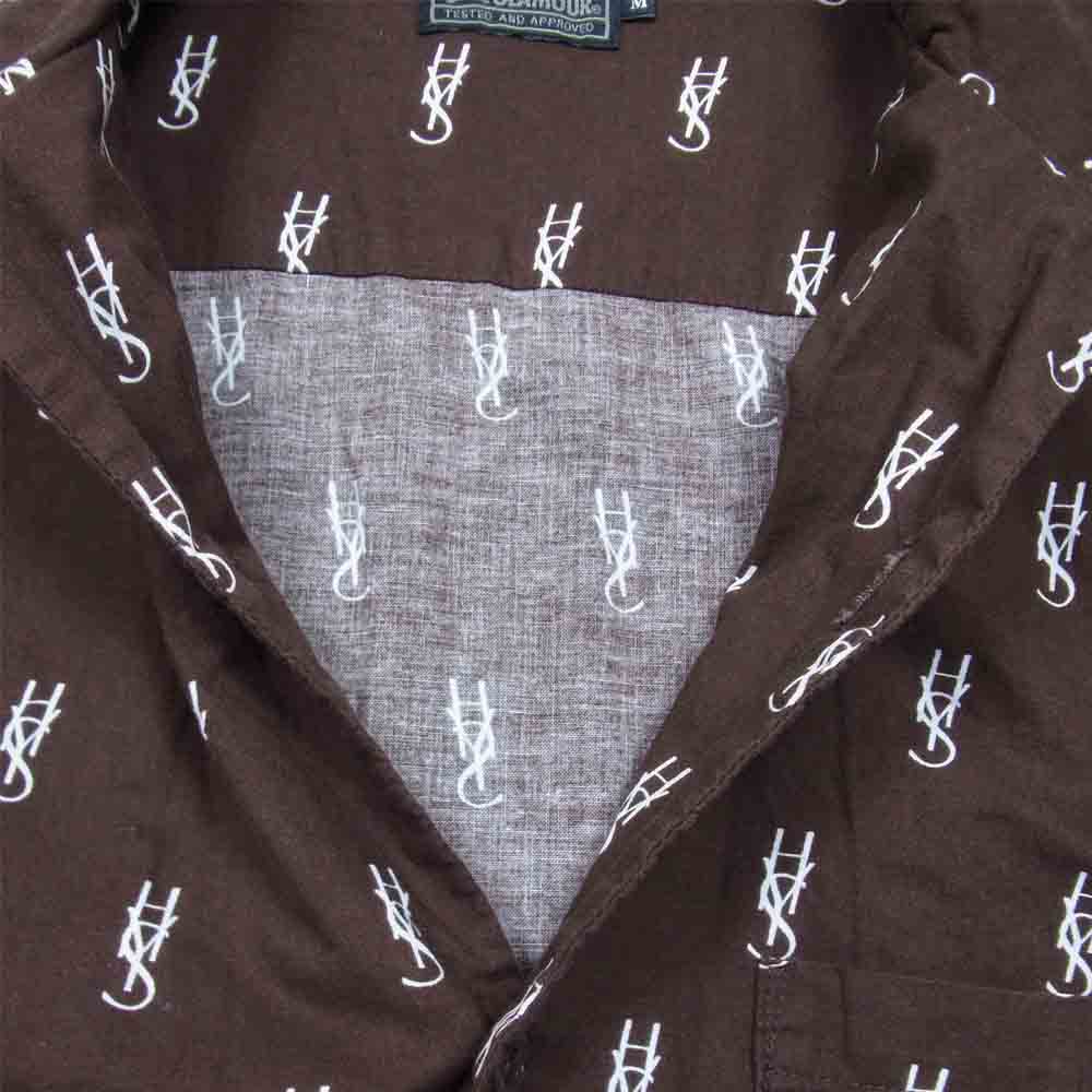 HYSTERIC GLAMOUR ヒステリックグラマー 20SS 02201AH09 HYS MONOGRAM柄 オープンカラー 半袖 シャツ ダークブラウン系 M【中古】