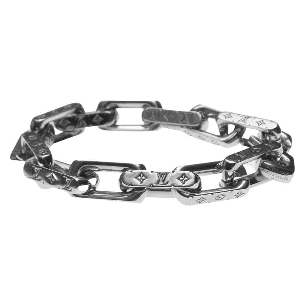 LOUIS VUITTON ルイ・ヴィトン M64223 チェーン モノグラム ブレスレット シルバー系【中古】