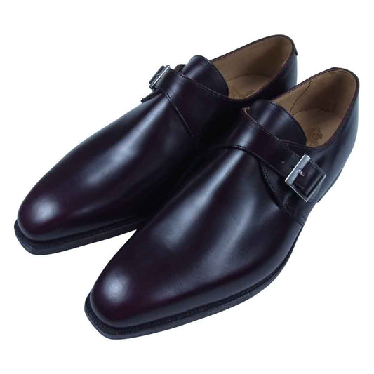 CROCKETT&JONES クロケットアンドジョーンズ EDIFICE 25118 Monkton エディフィス モンクシューズ ダークブラウン系 7E【新古品】【未使用】【中古】