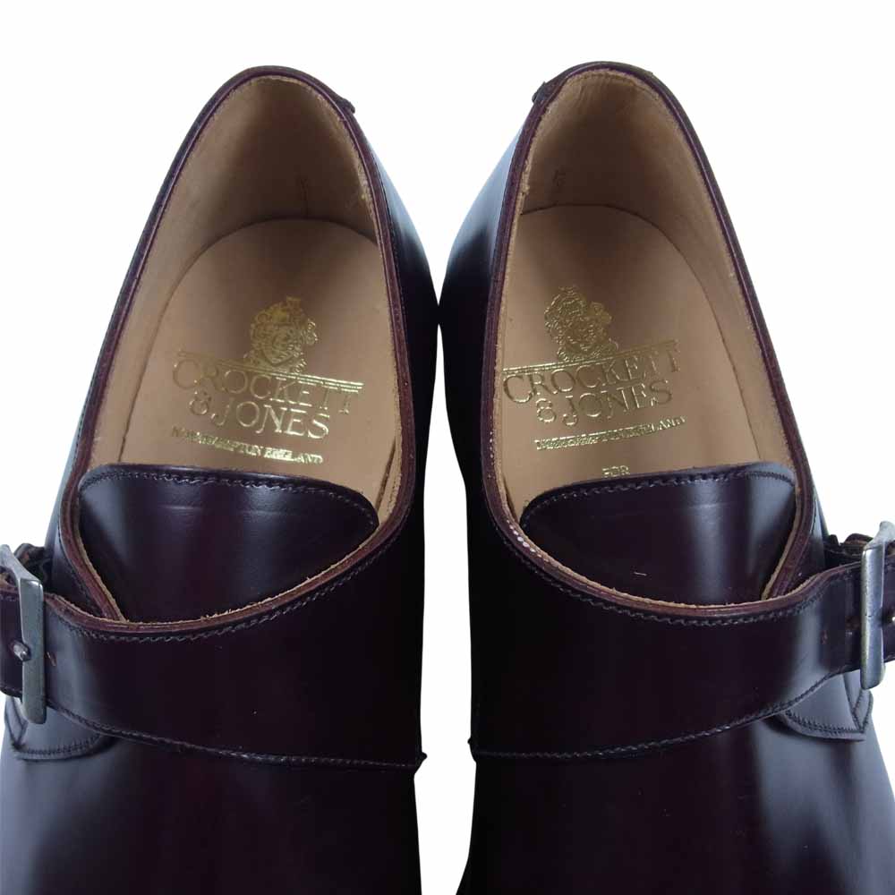 CROCKETT&JONES クロケットアンドジョーンズ EDIFICE 25118 Monkton エディフィス モンクシューズ ダークブラウン系 7E【新古品】【未使用】【中古】