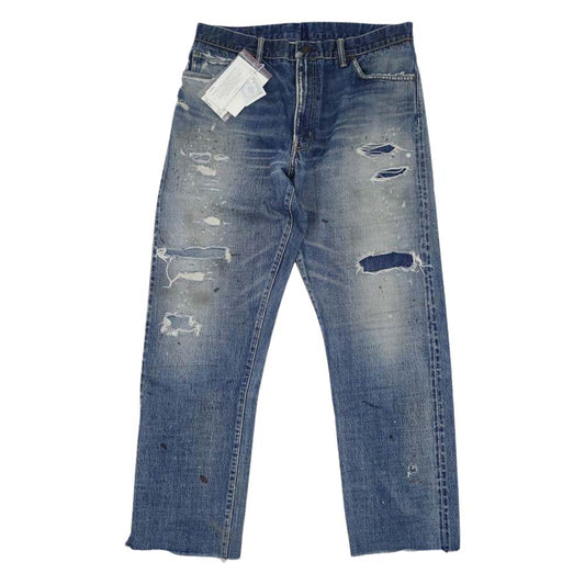 VISVIM ビズビム 18SS 0118105005041 SS JOURNEYMAN PANTS TACKED CRASH クラッシュ ジャーニーマン デニム パンツ インディゴブルー系 ３【中古】