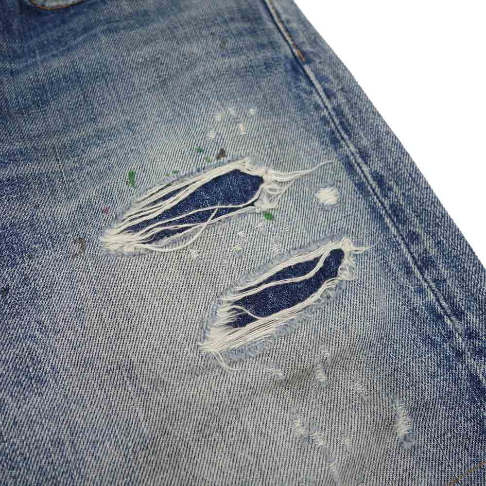 VISVIM ビズビム 18SS 0118105005041 SS JOURNEYMAN PANTS TACKED CRASH クラッシュ ジャーニーマン デニム パンツ インディゴブルー系 ３【中古】
