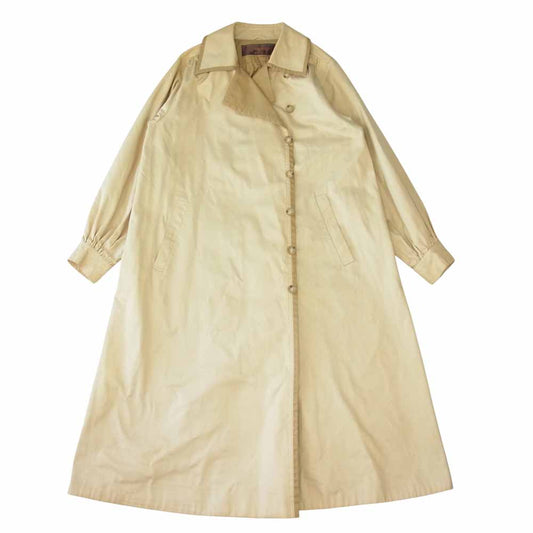 YVES SAINT LAURENT イヴサンローラン FR017-026-01 PARIS オールド コットンギャバ ギャザースリーブ コート ベージュ系【中古】
