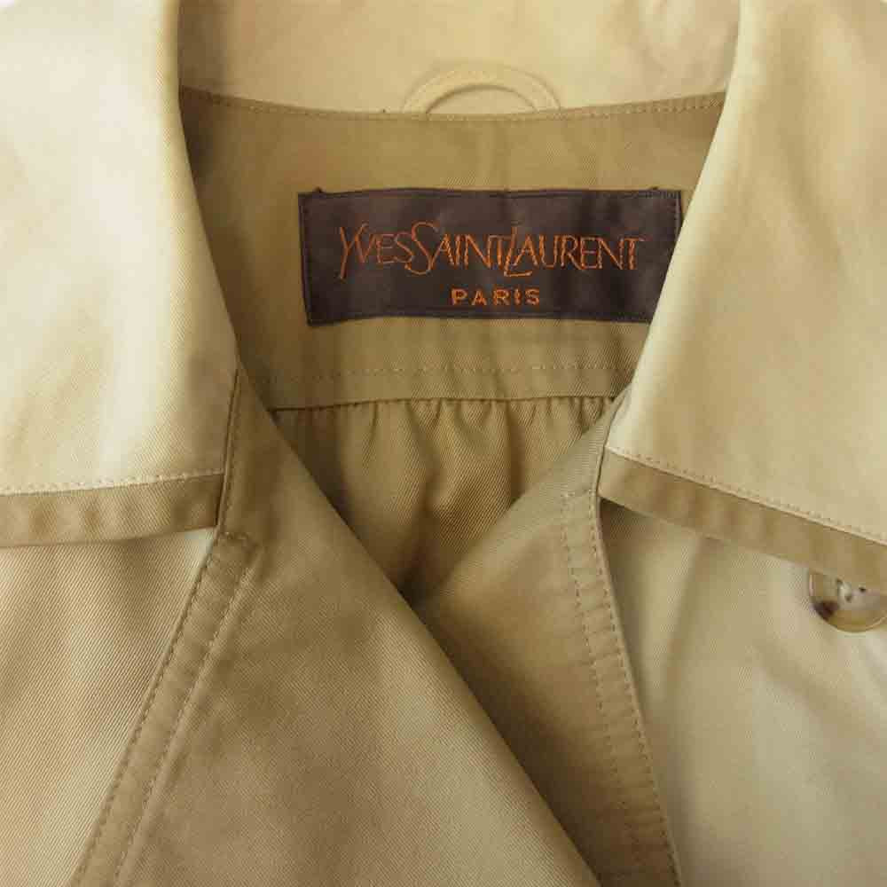 YVES SAINT LAURENT イヴサンローラン FR017-026-01 PARIS オールド コットンギャバ ギャザースリーブ コート ベージュ系【中古】
