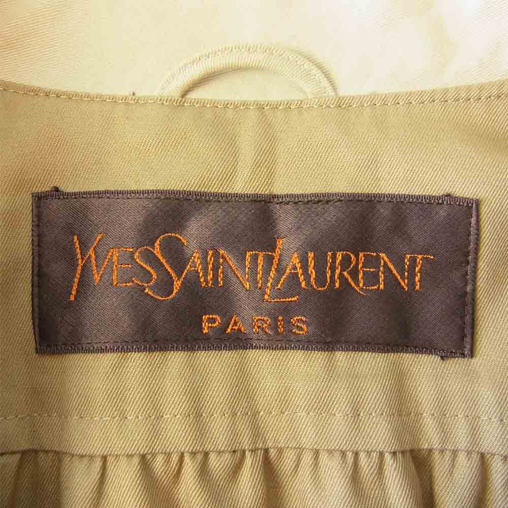 YVES SAINT LAURENT イヴサンローラン FR017-026-01 PARIS オールド コットンギャバ ギャザースリーブ コート ベージュ系【中古】