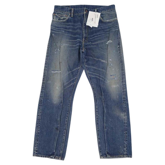VISVIM ビズビム 22SS 122105005017 JOURNEYMAN PANTS TACKED DMGD27 ジャーニーマン ダメージ加工 デニム パンツ インディゴブルー系 ３【新古品】【未使用】【中古】