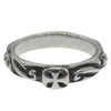 BILL WALL LEATHER ビルウォールレザー THIN Cross Ring スクロール クロス リング シルバー系 7号【中古】