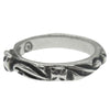 BILL WALL LEATHER ビルウォールレザー THIN Cross Ring スクロール クロス リング シルバー系 7号【中古】