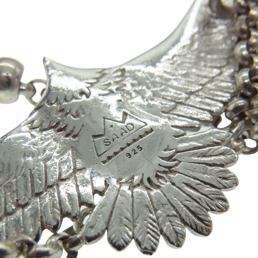 SAAD サード シルバー イーグル フェザー ビーズ カスタム ネックレス