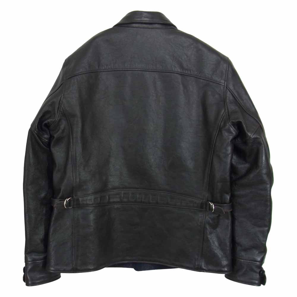 レインボーカントリー カリフォルニアエムエフジー California MFG 裏地チェック ホースハイド レザージャケット ブラウン系 40【中古】