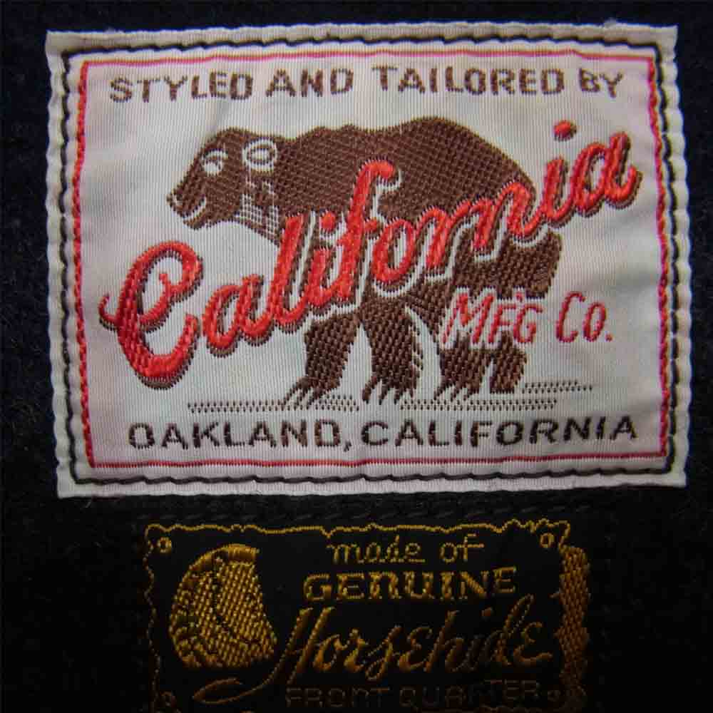 レインボーカントリー カリフォルニアエムエフジー California MFG 裏地チェック ホースハイド レザージャケット ブラウン系 40【中古】