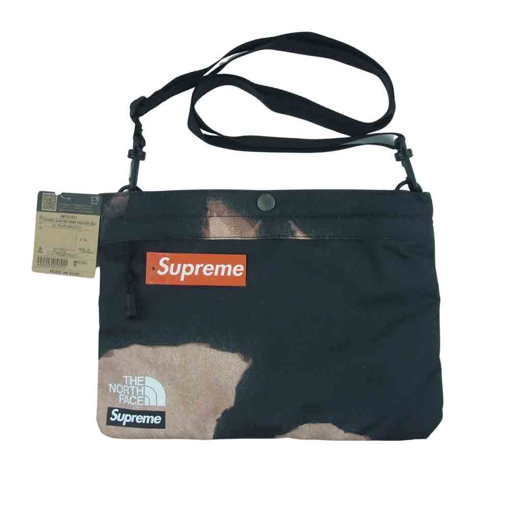 Supreme シュプリーム NM72154I THE NORTH FACE ノースフェイス Bleached Denim Print Shoulder Bag ショルダー バッグ ブラックブリーチデニムプリント 2.5L【新古品】【未使用】【中古】