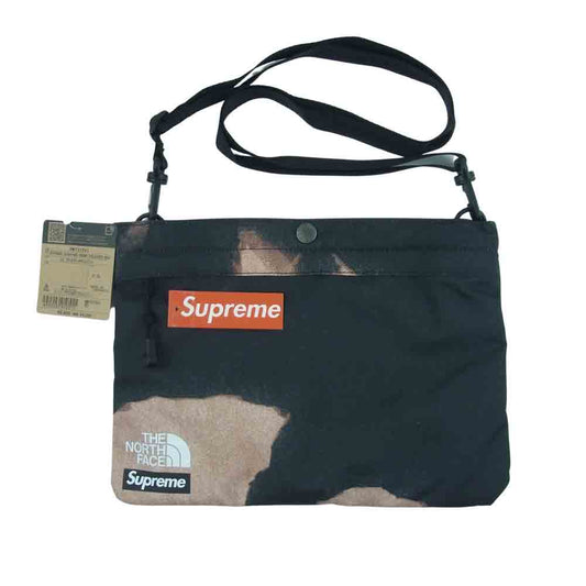 Supreme シュプリーム NM72154I THE NORTH FACE ノースフェイス Bleached Denim Print Shoulder Bag ショルダー バッグ ブラックブリーチデニムプリント 2.5L【新古品】【未使用】【中古】