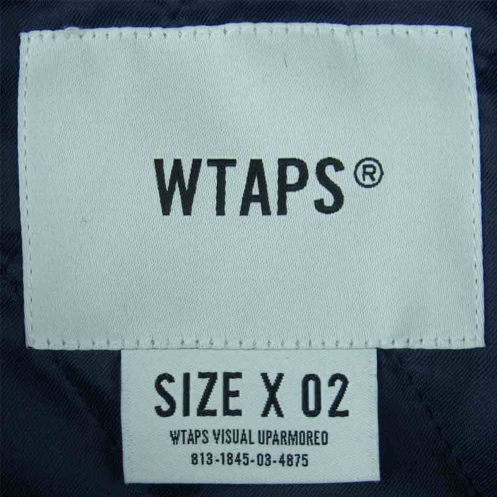 WTAPS ダブルタップス 21AW 212TQDT-JKM01 TEAM JACKET NYLON TWILL ナイロンツイル クロスボーン刺繍 チーム ジャケット ネイビー系 02【新古品】【未使用】【中古】