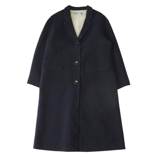 theory セオリー LUXE ウール チェスター コート ネイビー系 38【中古】