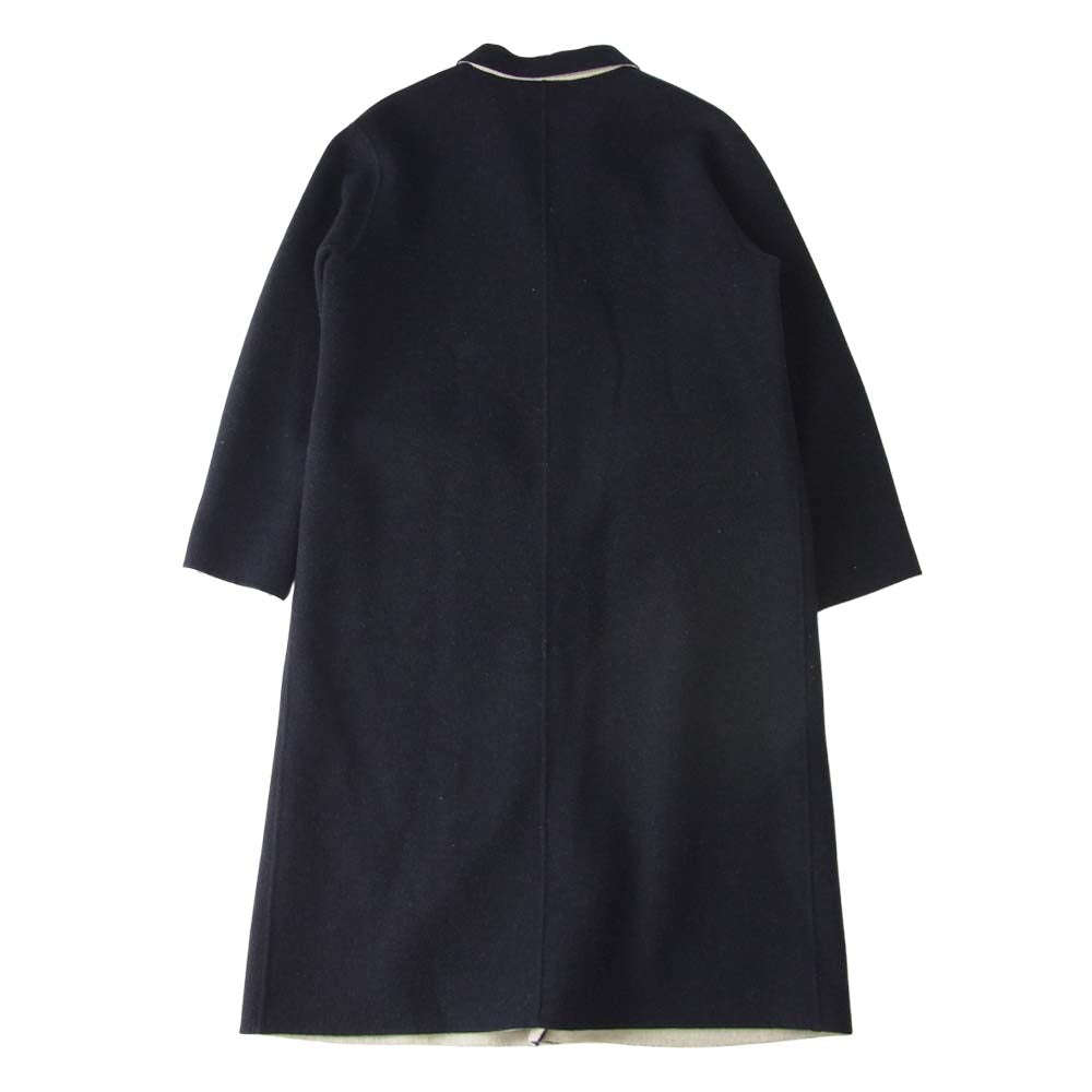 theory セオリー LUXE ウール チェスター コート ネイビー系 38【中古】