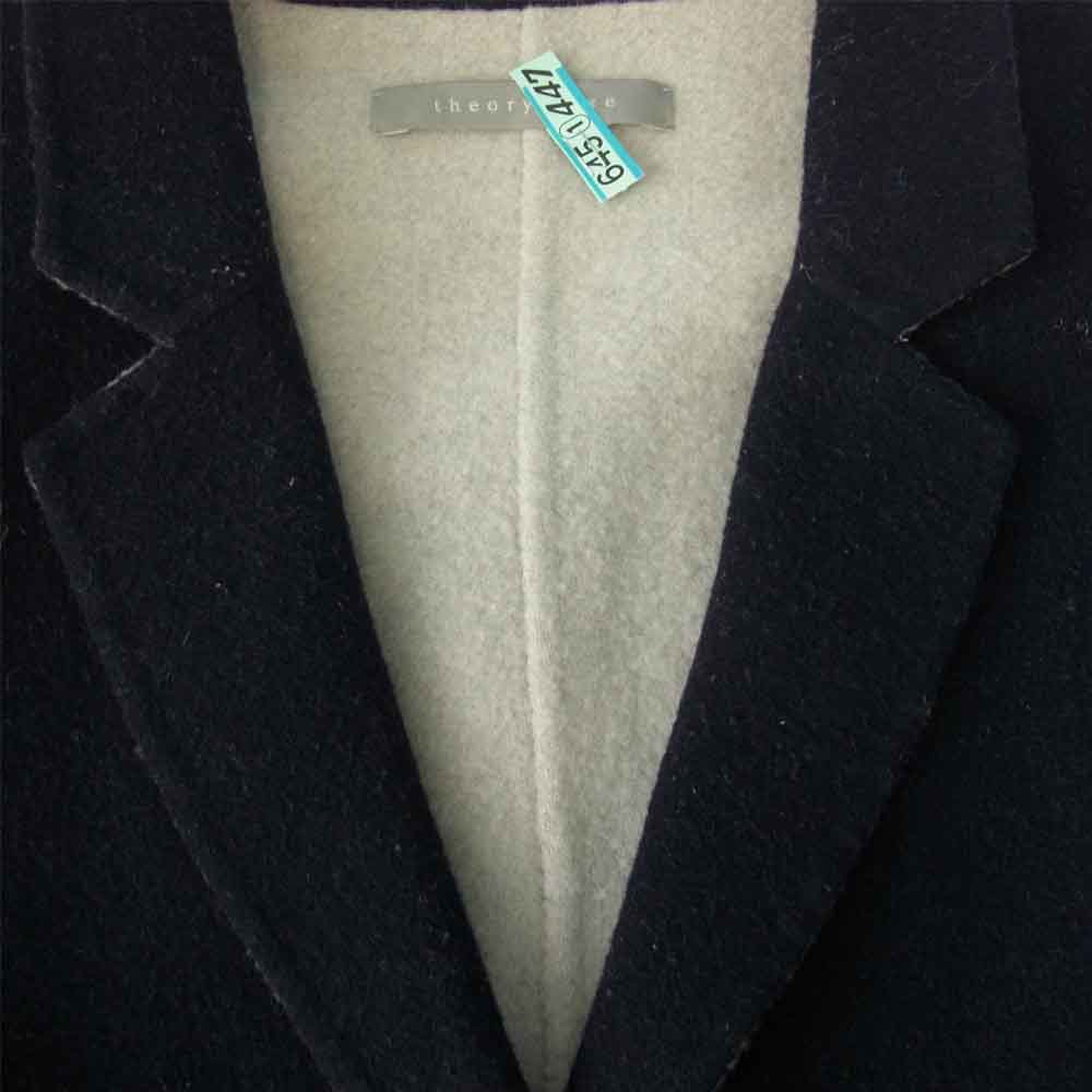theory セオリー LUXE ウール チェスター コート ネイビー系 38【中古】