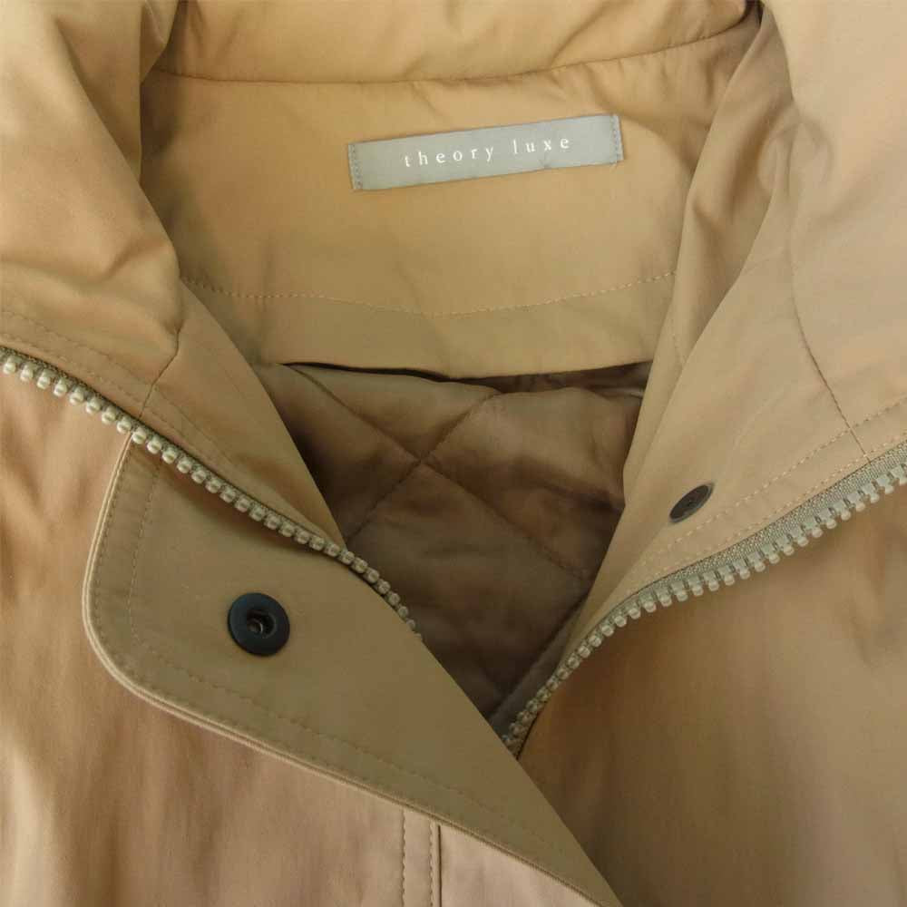 theory セオリー LUXE LIGHT.TAFFTA SHOKA ライナー付き タフタ コート ベージュ系 38【中古】