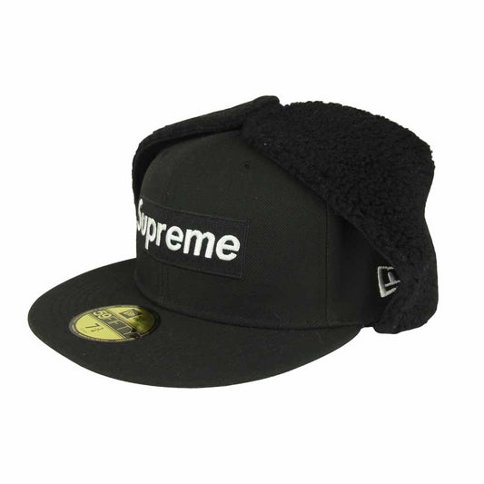 Supreme シュプリーム 21AW Earflap Box Logo New Era Capイアーフラップ ボックス ロゴ ニュー エラ キャップ ブラック系 61.5㎝【新古品】【未使用】【中古】