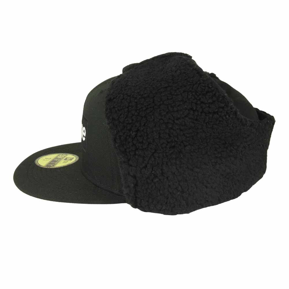 Supreme シュプリーム 21AW Earflap Box Logo New Era Capイアーフラップ ボックス ロゴ ニュー エラ キャップ ブラック系 61.5㎝【新古品】【未使用】【中古】