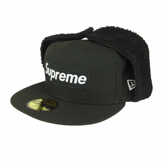 Supreme シュプリーム 21AW Earflap Box Logo New Era Capイアーフラップ ボックス ロゴ ニュー エラ キャップ ブラック系 61.5㎝【新古品】【未使用】【中古】