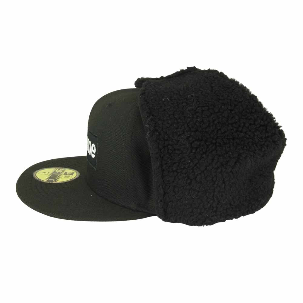 Supreme シュプリーム 21AW Earflap Box Logo New Era Capイアーフラップ ボックス ロゴ ニュー エラ キャップ ブラック系 61.5㎝【新古品】【未使用】【中古】