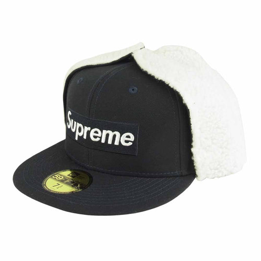 Supreme シュプリーム 21AW Earflap Box Logo New Era Capイアーフラップ ボックス ロゴ ニュー エラ キャップ ブラック系 61.5㎝【新古品】【未使用】【中古】