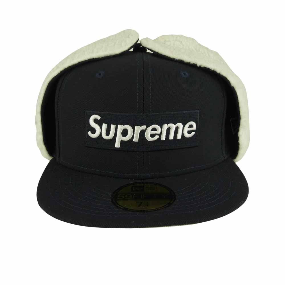 Supreme シュプリーム 21AW Earflap Box Logo New Era Capイアーフラップ ボックス ロゴ ニュー エラ キャップ ブラック系 61.5㎝【新古品】【未使用】【中古】