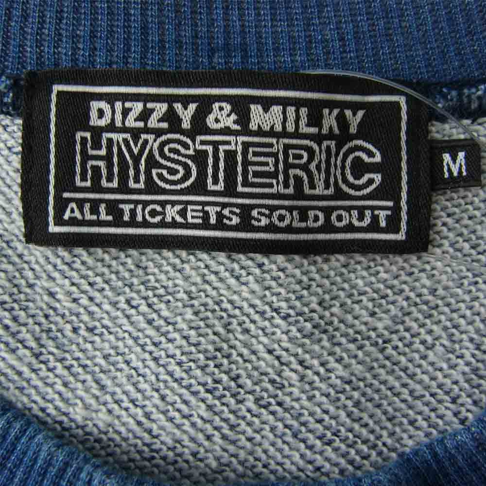 HYSTERIC GLAMOUR ヒステリックグラマー 02213CS07 YES YES YES 抜染プリント コットン スウェット インディゴブルー系 M【中古】