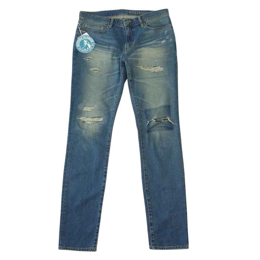 HYSTERIC GLAMOUR ヒステリックグラマー 02213AP08 RSC加工 10.25oz リヨセル ストレッチ スリム デニム パンツ インディゴブルー系 32【美品】【中古】