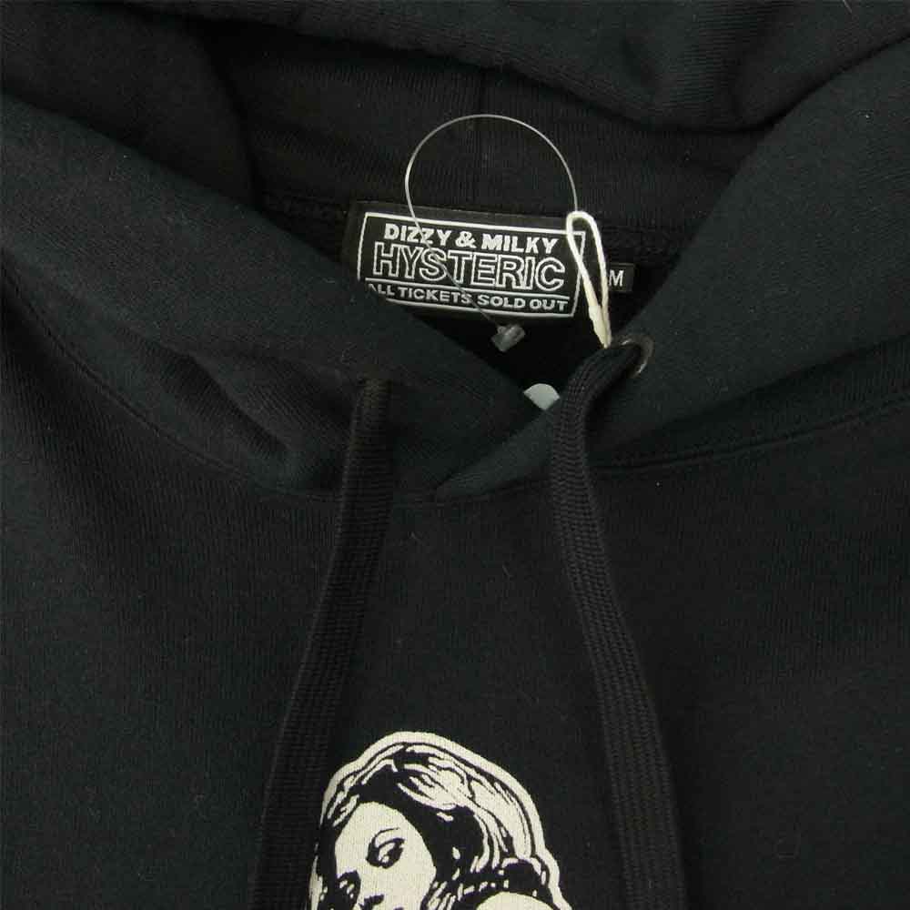 HYSTERIC GLAMOUR ヒステリックグラマー 02213CF10 VIXEN GIRL オーバーサイズ 裏毛 パーカー ブラック系 M【美品】【中古】