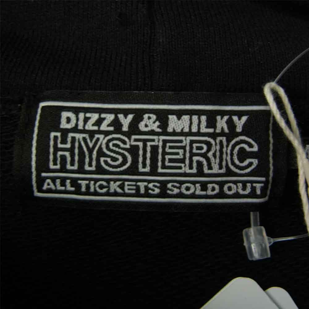 HYSTERIC GLAMOUR ヒステリックグラマー 02213CF10 VIXEN GIRL オーバーサイズ 裏毛 パーカー ブラック系 M【美品】【中古】