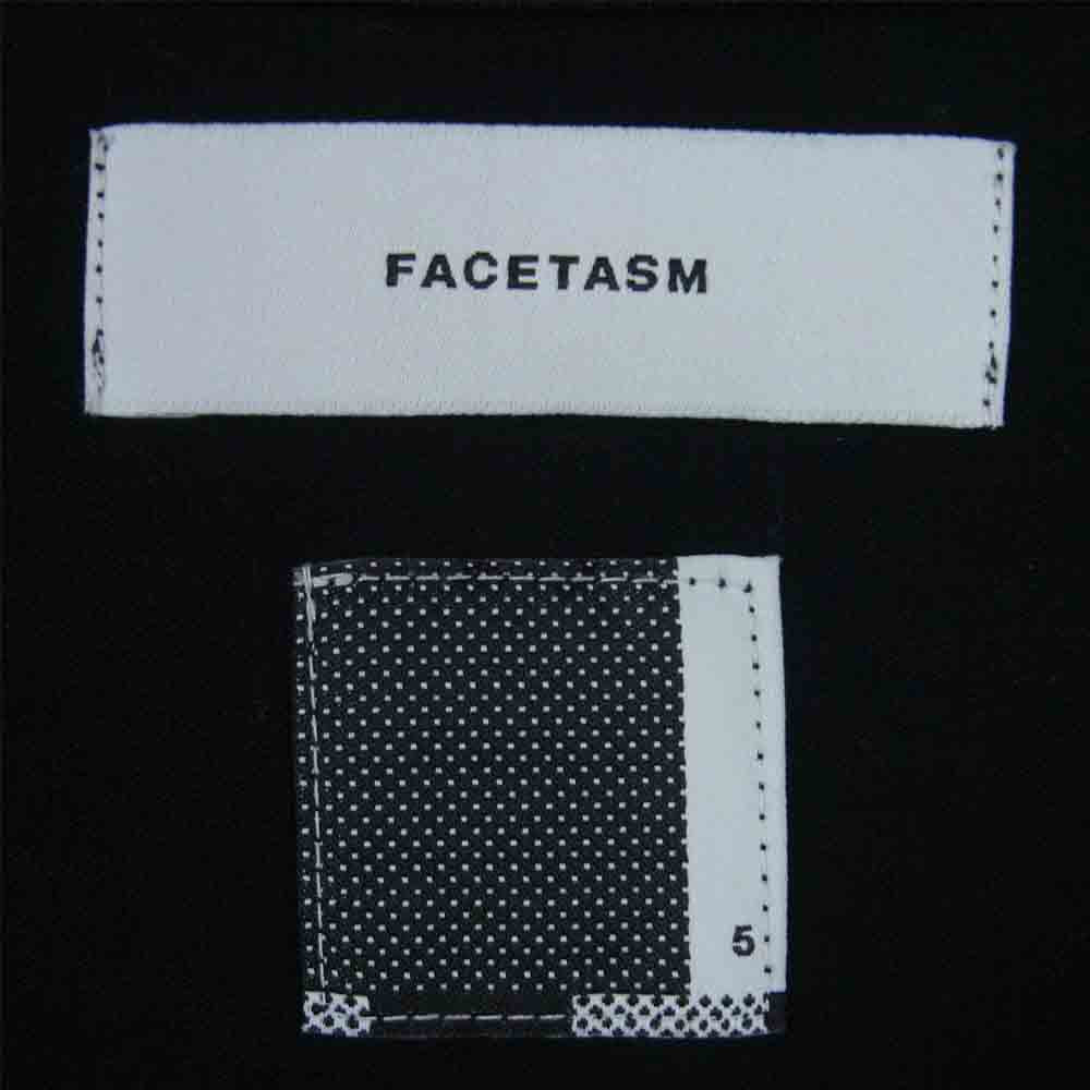 ファセッタズム RW-TEE-U02 ロゴ刺繍 半袖 Tシャツ コットン 日本製 ブラック系 5【美品】【中古】