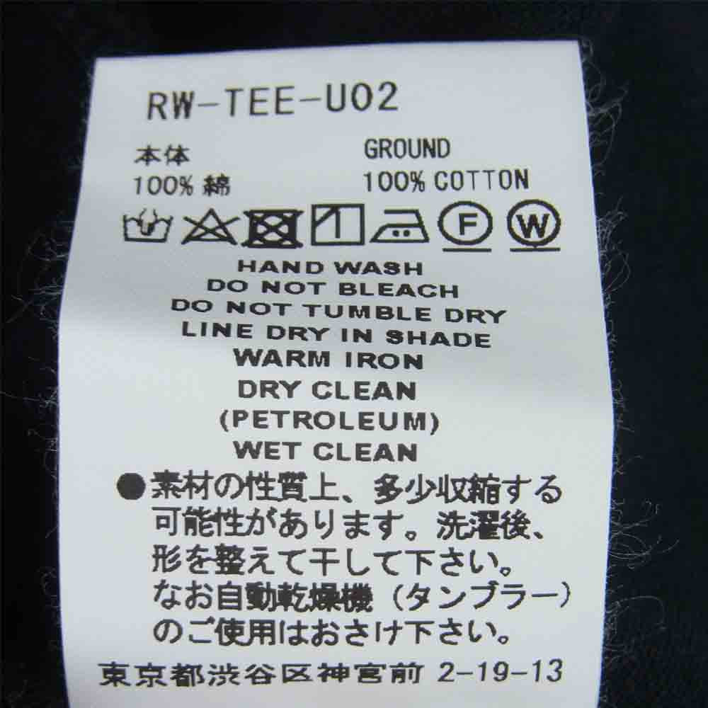 ファセッタズム RW-TEE-U02 ロゴ刺繍 半袖 Tシャツ コットン 日本製 ブラック系 5【美品】【中古】