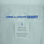 COMME des GARCONS コムデギャルソン SHIRT W27081 パッチワーク 切替 長袖 シャツ ホワイト系 レッド系 L【美品】【中古】