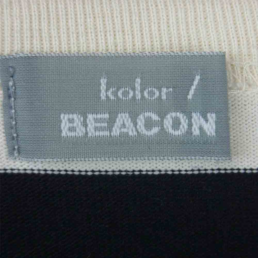 kolor カラー 21SS 21SBM-T07236 BEACON ソフト天竺 ボーダー 長袖 ドッキング カットソー ブラック系 ホワイト系 3【美品】【中古】
