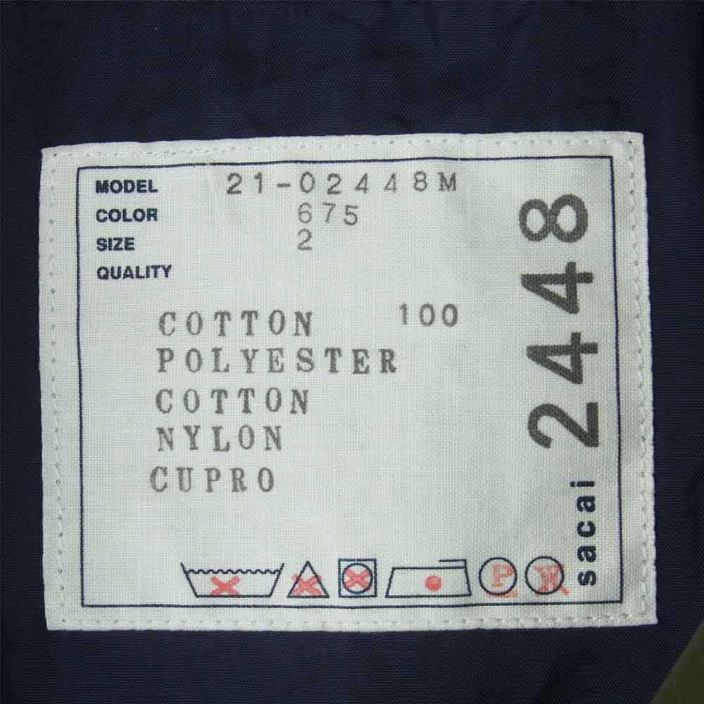 Sacai サカイ 21SS 21-02448M Solid Mix Shirt Hank Willis Thomas ソリッド ミックス シャツ ジャケット マルチカラー系 2【中古】
