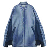 Sacai サカイ 21AW 21-02584M Cotton Poplin Shirt コットン ポプリン シャツ ジャケット ブルー系 ホワイト系【美品】【中古】
