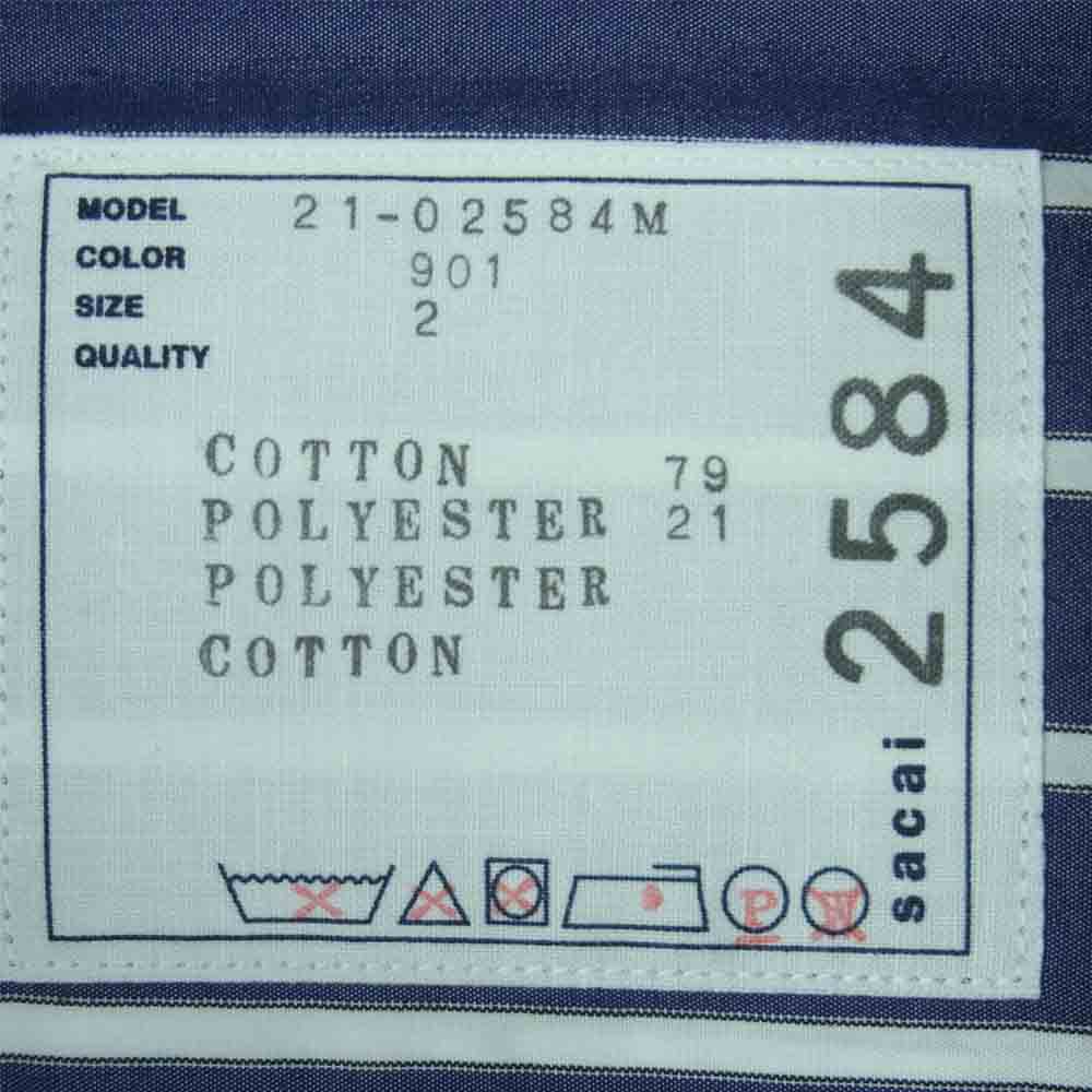 Sacai サカイ 21AW 21-02584M Cotton Poplin Shirt コットン ポプリン
