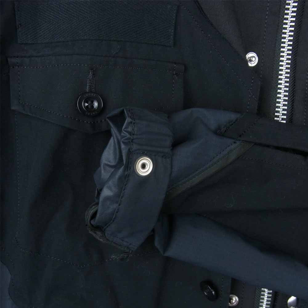 Sacai サカイ 21SS 21-02522M Solid Mix Blouson Hank Willias Thomas ソリッド ミックス ブルゾン ジャケット ブラック系 2【中古】