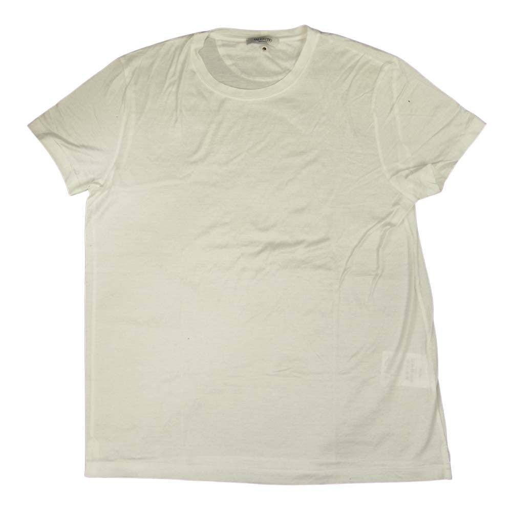 VALENTINO ヴァレンティノ ロックスタッズ クルーネック 半袖 Tシャツ  ホワイト系 S【中古】
