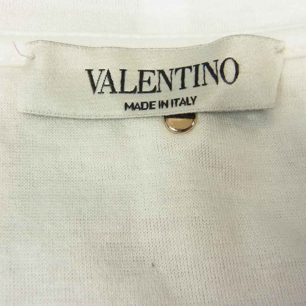 VALENTINO ヴァレンティノ ロックスタッズ クルーネック 半袖 Tシャツ  ホワイト系 S【中古】