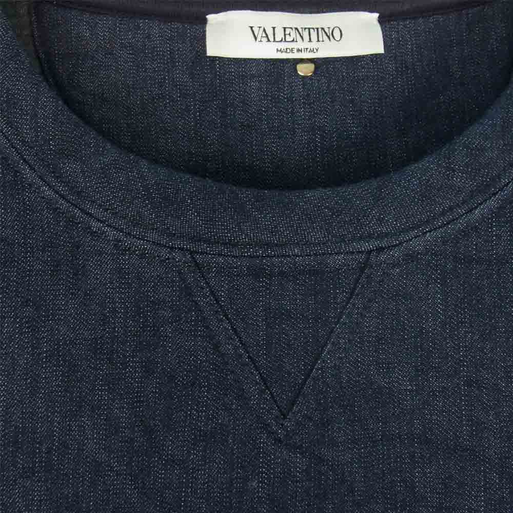 VALENTINO ヴァレンティノ KV0MF02M38R ロックスタッズ デニム ボンディング スウェット インディゴブルー系 M【中古】 –  ブランド古着 LIFE