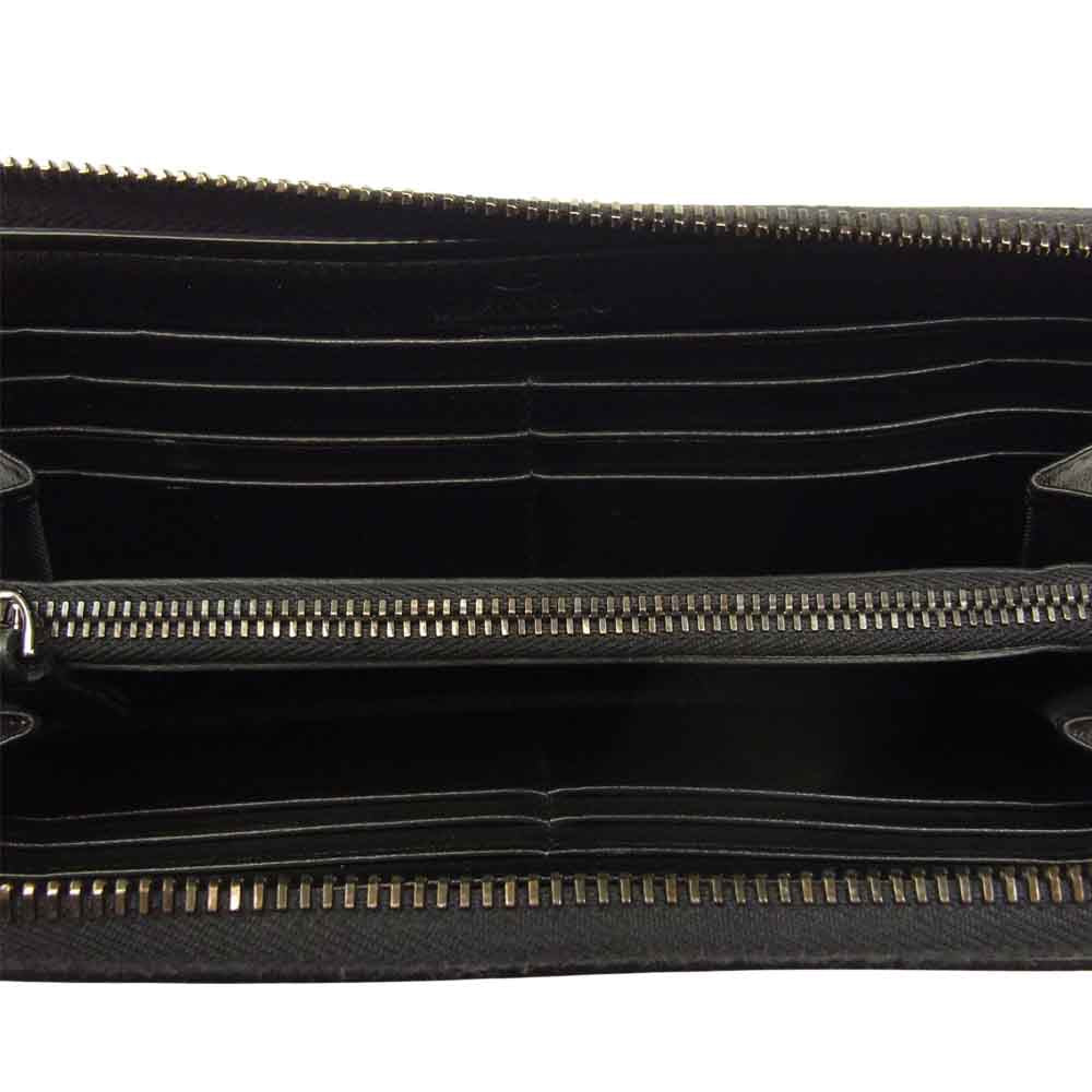 VALENTINO ヴァレンティノ GARAVANI ガラヴァーニ スタッズ ラウンドファスナー 長財布 ブラック系【中古】