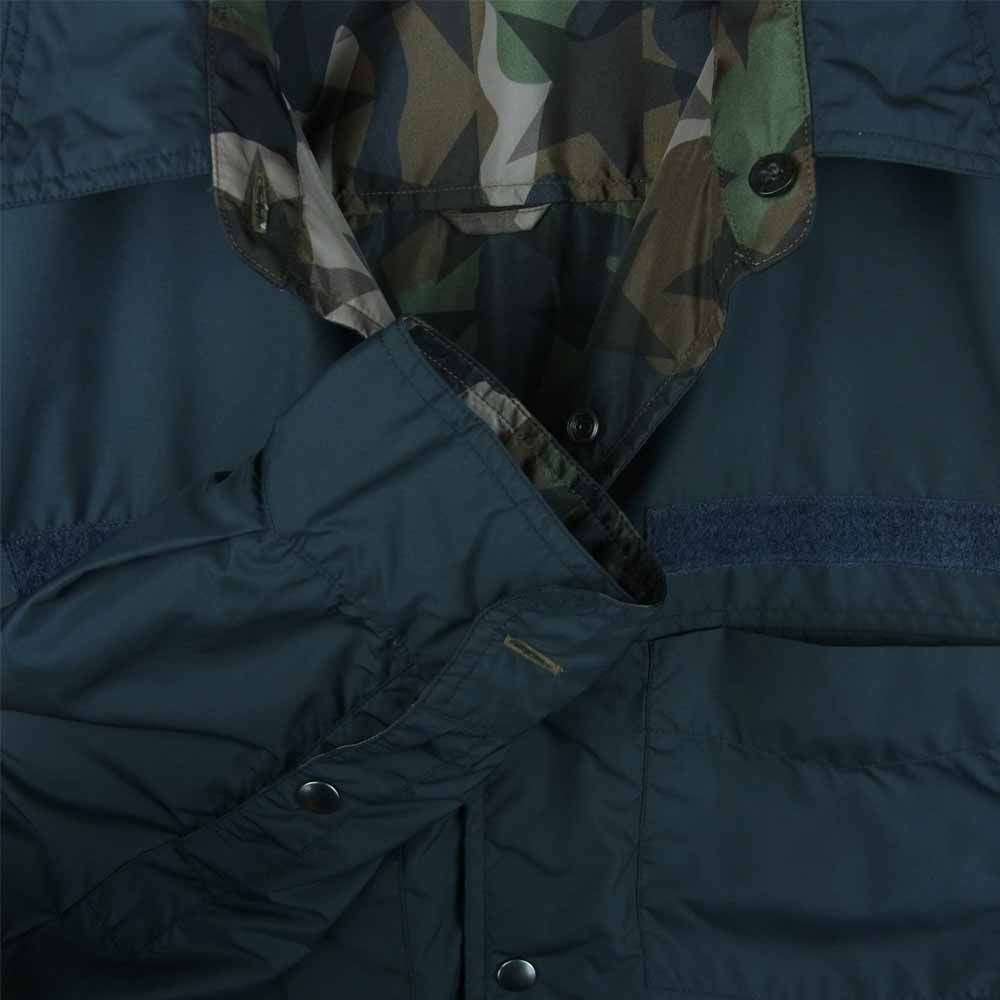 VALENTINO ヴァレンティノ 17AW LV3AB7203FG Camustars スターカモ ナイロン リバーシブル シャツ ジャケット グリーン系 ブラウン系 ブラック系 M【中古】